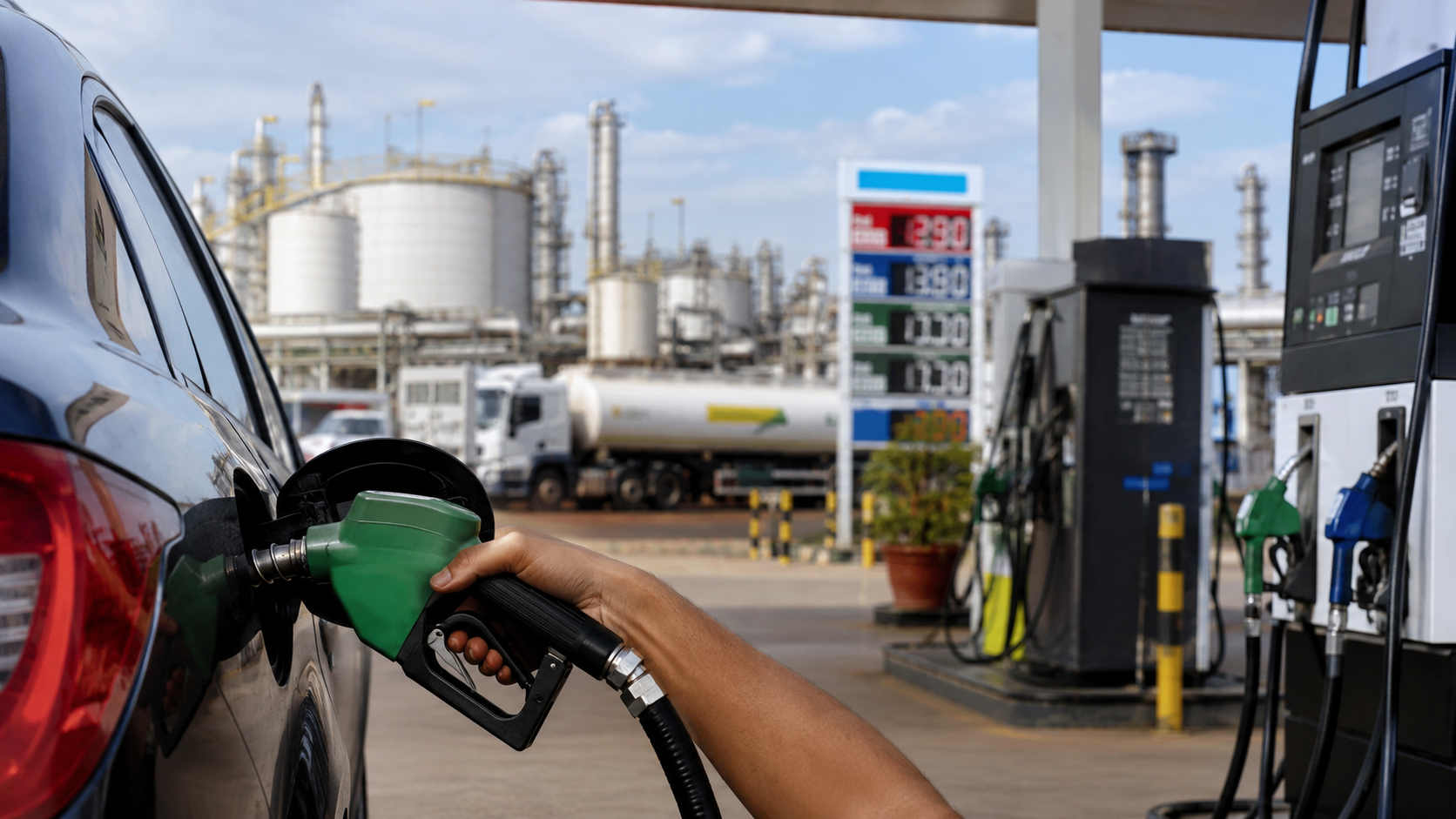 Entenda por que a gasolina pode cair na refinaria e continuar cara no posto